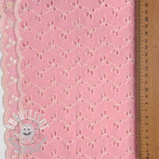Tissu coton EMBROIDERY Rosemary rose