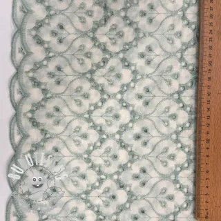 Tissu coton EMBROIDERY Lilian mint