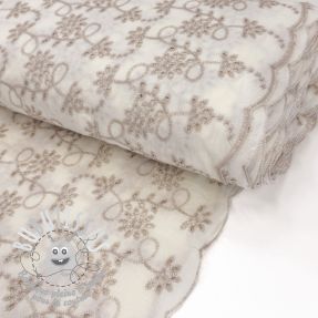 Tissu coton EMBROIDERY Lilian ecru