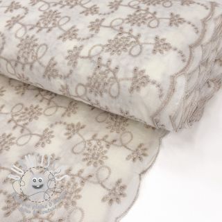 Tissu coton EMBROIDERY Lilian ecru
