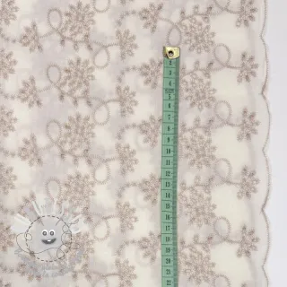 Tissu coton EMBROIDERY Lilian ecru