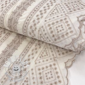Tissu coton EMBROIDERY Lilian beige