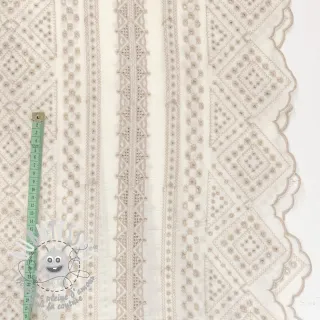 Tissu coton EMBROIDERY Lilian beige