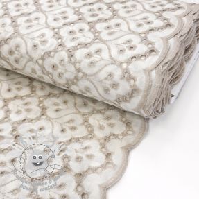 Tissu coton EMBROIDERY Lilian natural