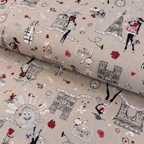Tissu déco Linenlook Cute Paris multico