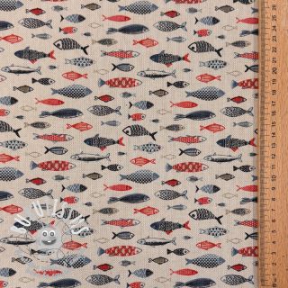 Tissu déco Linenlook Aquarium multico