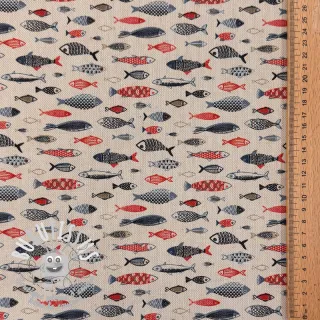 Tissu déco Linenlook Aquarium multico