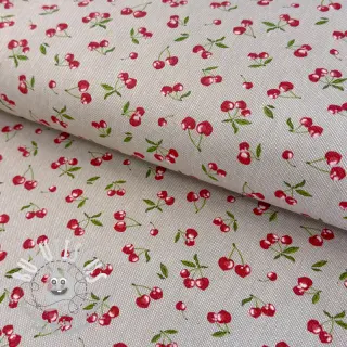 Tissu déco Linenlook Griotte multico