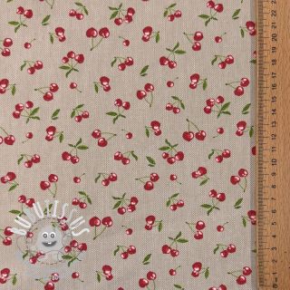 Tissu déco Linenlook Griotte multico