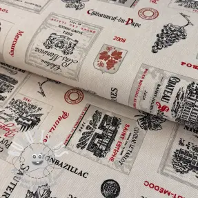 Tissu déco Linenlook Vincennes rouge