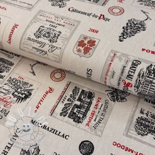 Tissu déco Linenlook Vincennes rouge