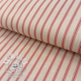 Tissu déco Linenlook Vincennes rouge