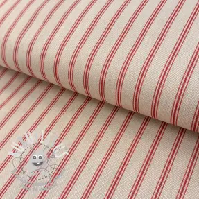 Tissu déco Linenlook Vincennes rouge