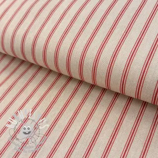 Tissu déco Linenlook Vincennes rouge