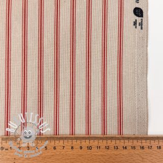 Tissu déco Linenlook Vincennes rouge