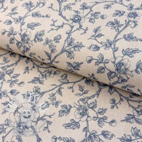 Tissu déco Linenlook Meredith bleu