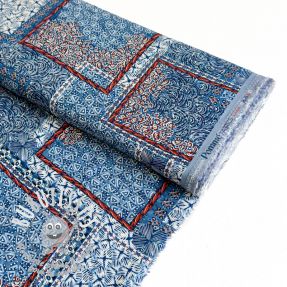 Viscose RADIANCE Patchwork blue digital print