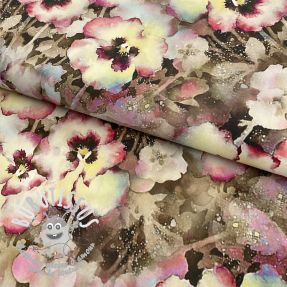 Viscose RADIANCE Viola taupe digital print