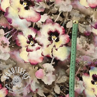 Viscose RADIANCE Viola taupe digital print