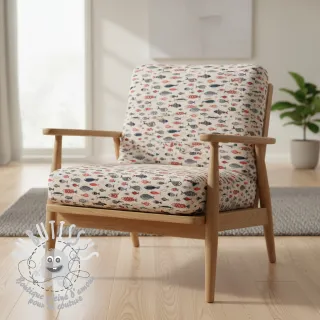 Tissu déco Linenlook Aquarium multico