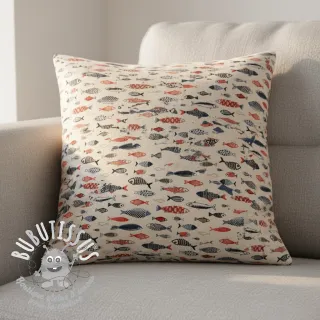 Tissu déco Linenlook Aquarium multico