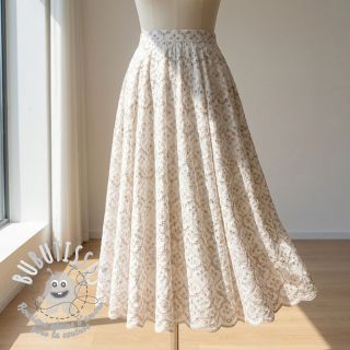 Tissu coton EMBROIDERY Lilian natural