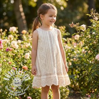 Tissu coton EMBROIDERY Lilian beige