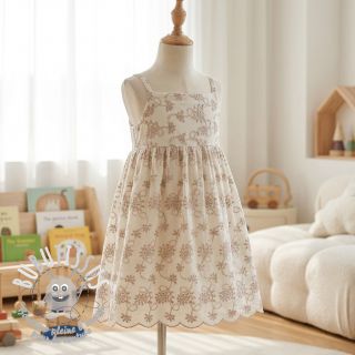 Tissu coton EMBROIDERY Lilian ecru