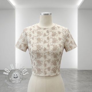 Tissu coton EMBROIDERY Lilian ecru