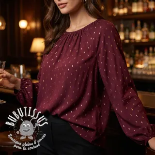 Viscose LUREX burgundy