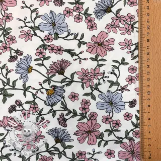 Jersey Flowers ecru