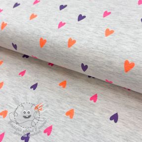 Jersey Hearts NEON ecru melange