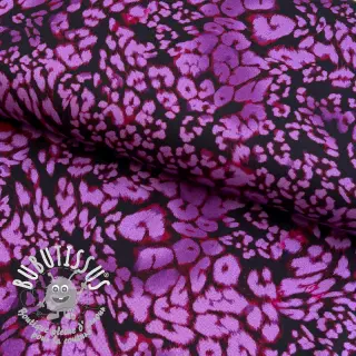 Viscose ROSELLA STRETCH Animals purple