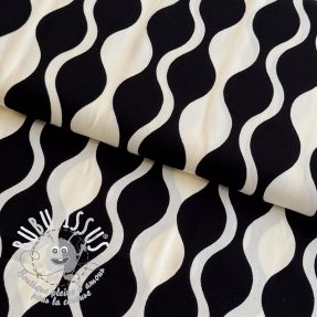 Viscose ECOVERO Abstract black ecru