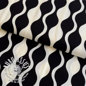 Viscose ECOVERO Abstract black ecru