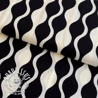Viscose ECOVERO Abstract black ecru