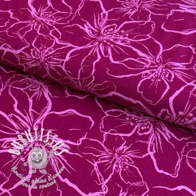 Viscose ECOVERO Flowers fuchsia