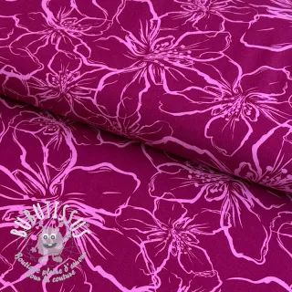 Viscose ECOVERO Flowers fuchsia