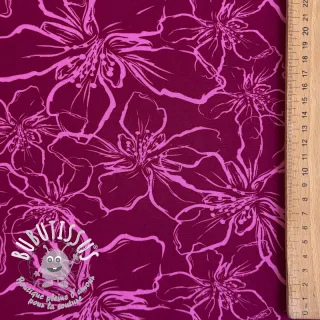 Viscose ECOVERO Flowers fuchsia