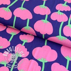 Viscose ECOVERO NERIDA HANSEN Poppies royal blue