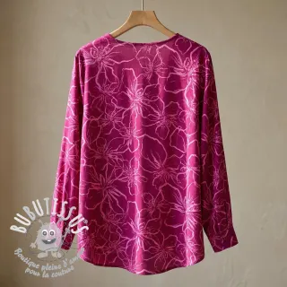 Viscose ECOVERO Flowers fuchsia