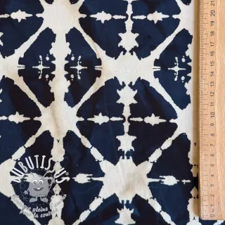 Tissu coton BATIK navy