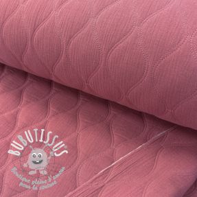 Tissu double gaze/mousseline QUILT Wave mauve