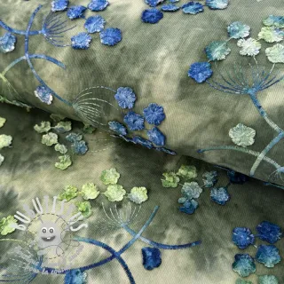 Tissu velours cotelé fin TIE DYE 21W Dandy design A
