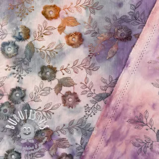 Tissu velours cotelé fin TIE DYE 21W Catchy design B