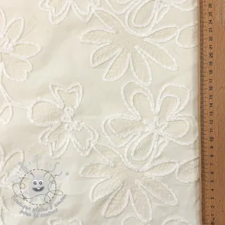 Tissu coton EMBROIDERY Chenille Manon design A