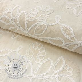Tissu coton EMBROIDERY Chenille Manon design B