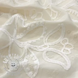 Tissu coton EMBROIDERY Chenille Manon design B