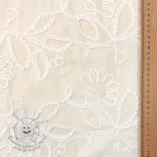 Tissu coton EMBROIDERY Chenille Manon design B