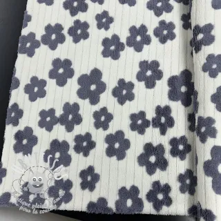 Tissu de manteau TEDDY Flower power lavender 2nd class